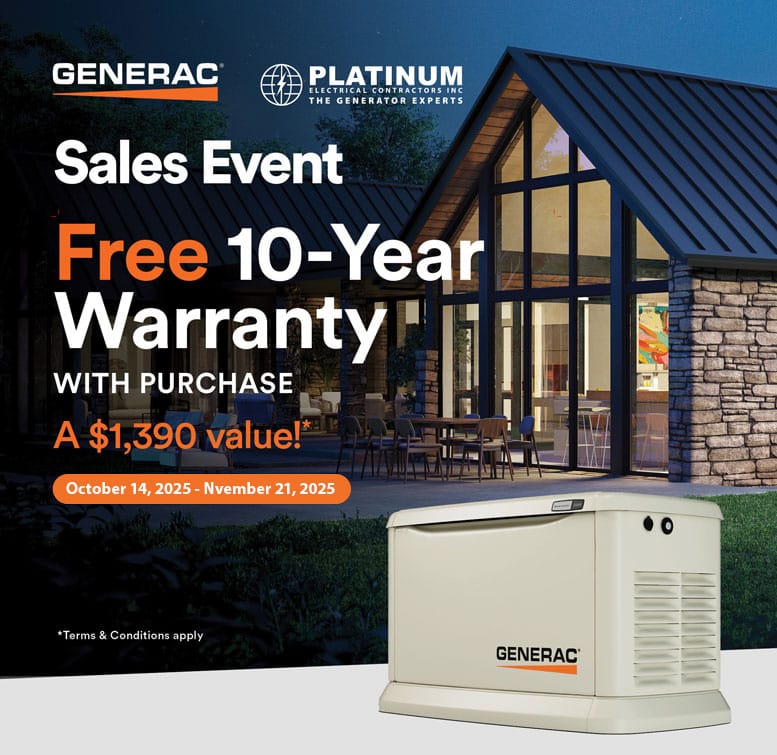 Generac Extended warranty sales event square poster