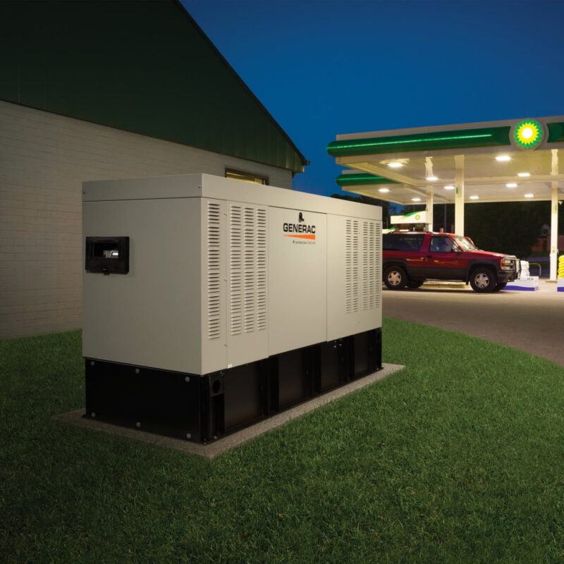 Generac Commercial Generators installed by a gas station