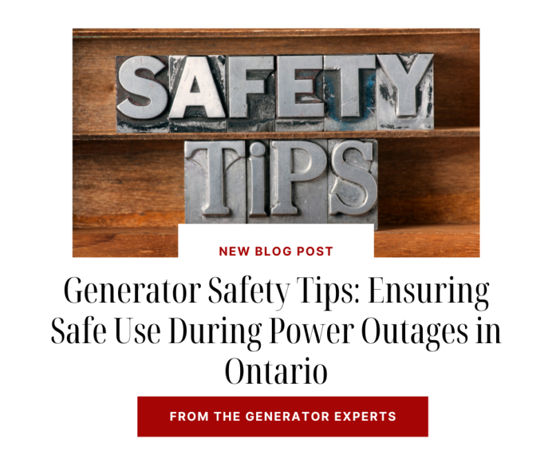 Generator Safety Tips