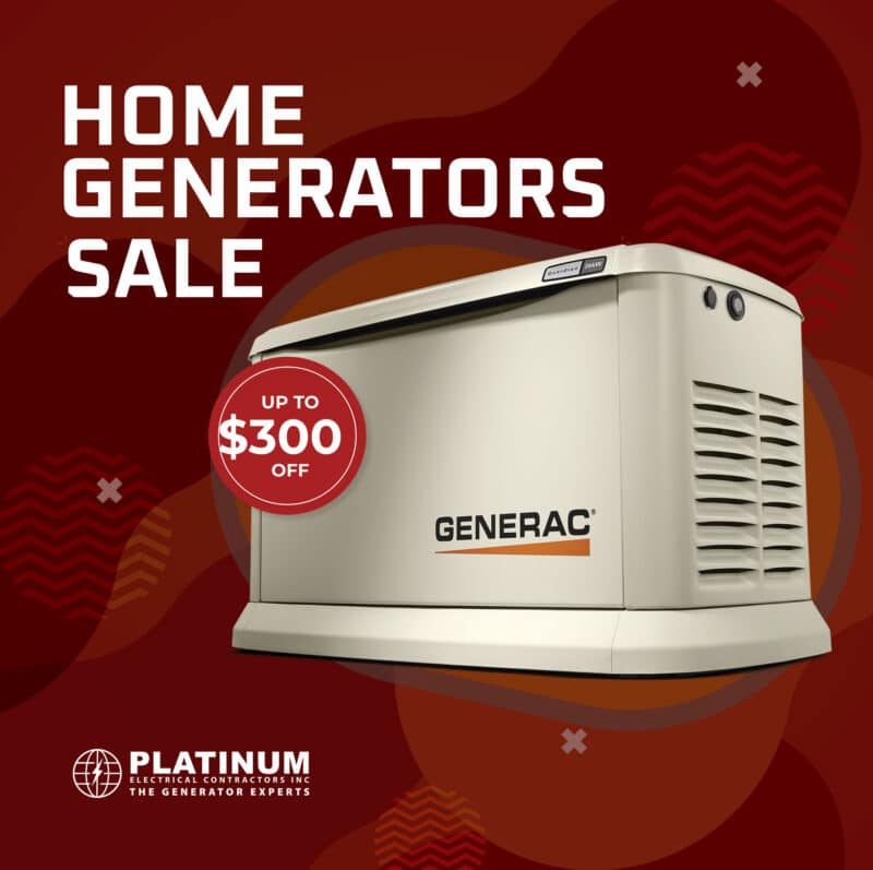 Generac generators sales banner